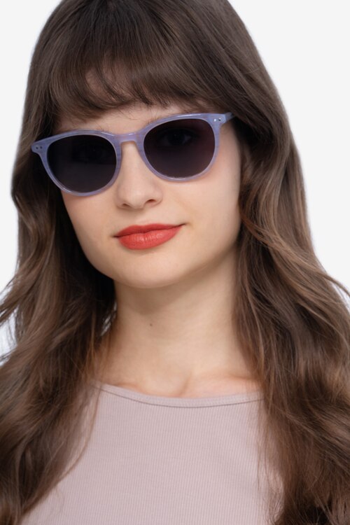 Rhythm Purple Striped AcetateSunglass Frames for Women from EyeBuyDirect