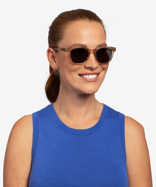 Sun Lighthouse Champagne AcetateSunglass Frames for Women from EyeBuyDirect