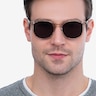 Soleil Champagne AcetateSunglass Frames for Men from EyeBuyDirect