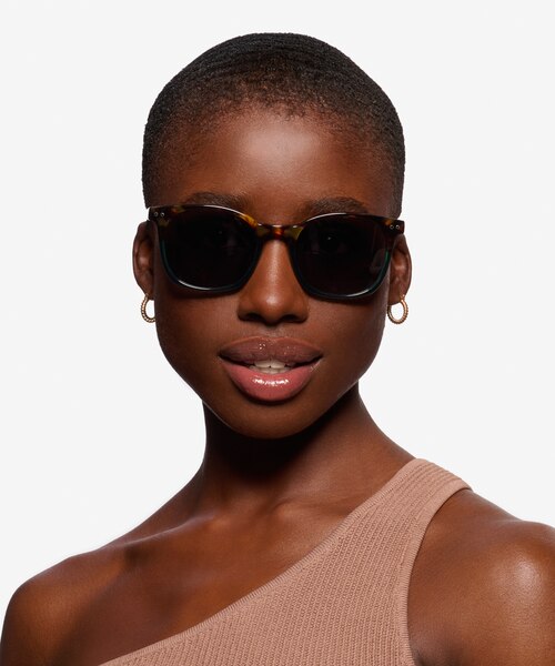 Soleil Tortoise Green AcetateSunglass Frames for Women from EyeBuyDirect