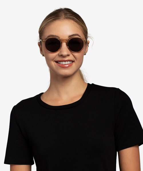 Luminance Champagne AcétateSoleil de Lunette de vue pour Femmes d'EyeBuyDirect