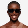 Sun Sydney Noir AcétateSoleil de Lunette de vue pour Femmes d'EyeBuyDirect