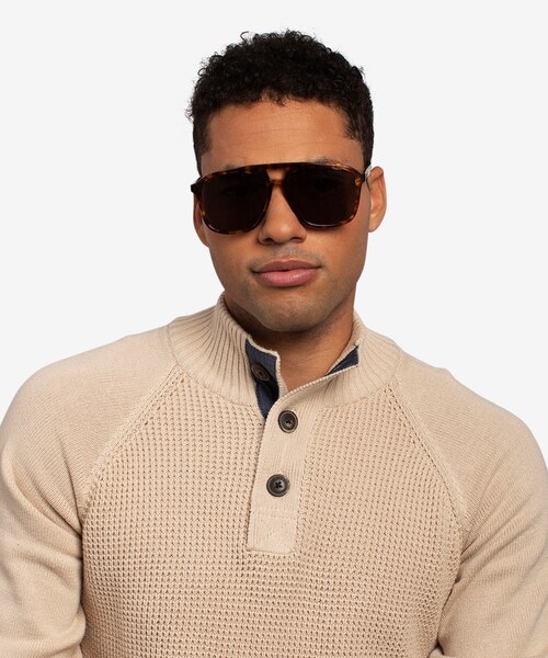 Aster Light Tortoise AcetateSunglass Frames for Men from EyeBuyDirect