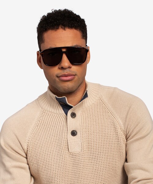 Aster Dark Tortoise AcetateSunglass Frames for Men from EyeBuyDirect