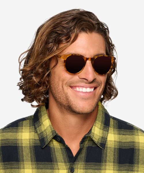 Seah Warm Tortoise AcétateSoleil de Lunette de vue pour Hommes d'EyeBuyDirect