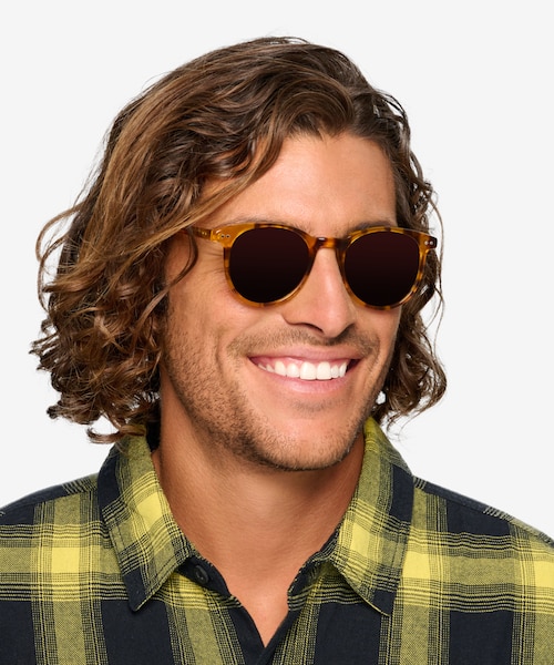 Seah Warm Tortoise AcetateSunglass Frames for Men from EyeBuyDirect