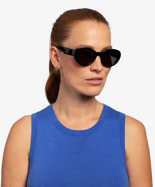 Elle Black AcetateSunglass Frames for Women from EyeBuyDirect