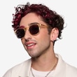 Safari Clear Melon AcetateSunglass Frames for Men from EyeBuyDirect