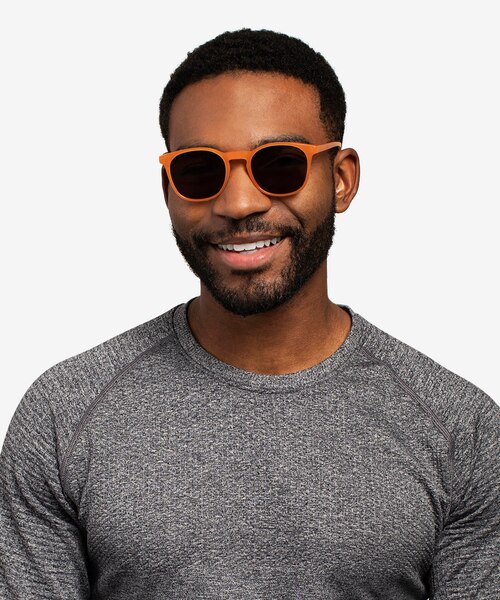 Safari Orange AcetateSunglass Frames for Men from EyeBuyDirect