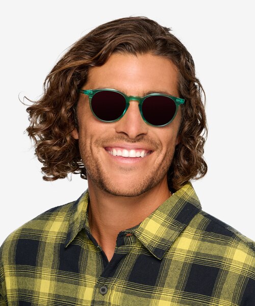Sun Kyoto Emerald Green AcetateSunglass Frames for Men from EyeBuyDirect