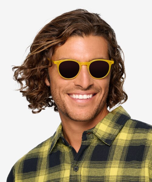 Sun Kyoto Yellow AcetateSunglass Frames for Men from EyeBuyDirect