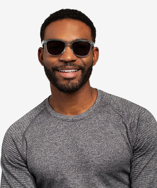 Malibu Clear Blue AcetateSunglass Frames for Men from EyeBuyDirect