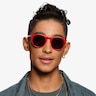Monument Red & Navy AcetateSunglass Frames for Men from EyeBuyDirect