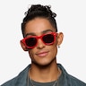 Parade Red & Navy AcetateSunglass Frames for Men from EyeBuyDirect