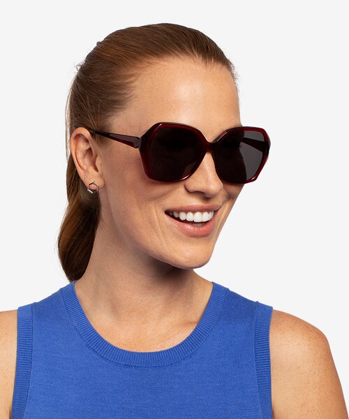 Isabella Burgundy AcetateSunglass Frames for Women from EyeBuyDirect