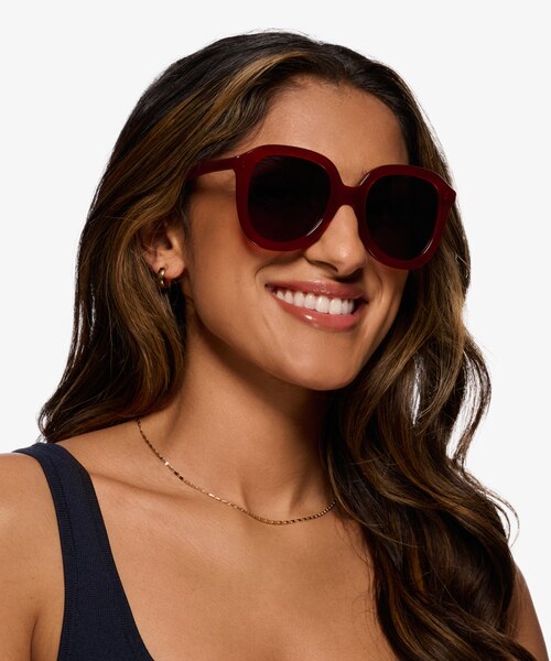 Wendy Burgundy AcetateSunglass Frames for Women from EyeBuyDirect