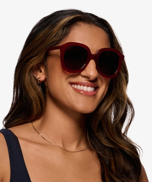 Wendy Burgundy AcetateSunglass Frames for Women from EyeBuyDirect