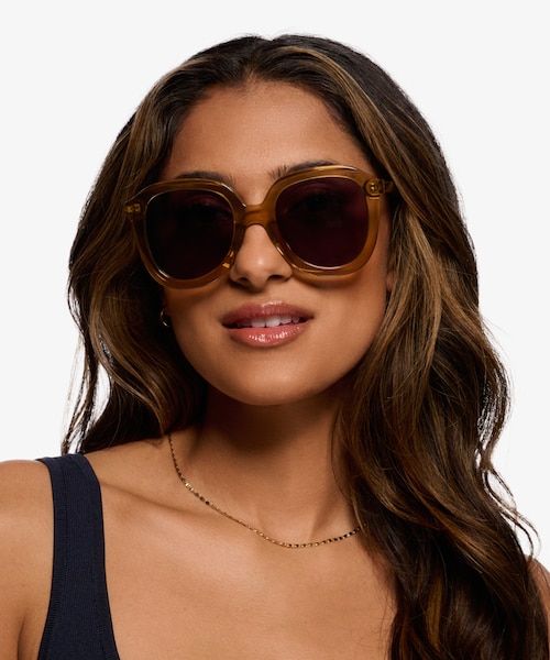 Wendy Clear Brown AcetateSunglass Frames for Women from EyeBuyDirect
