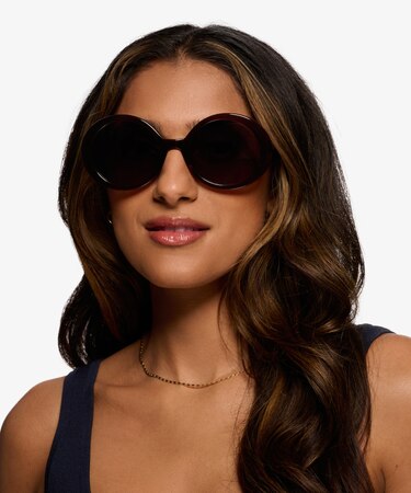 Coffee Tina -  Vintage Acetate Sunglasses