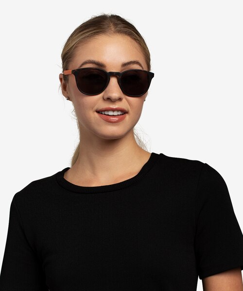 Dune Warm Tortoise & Coral PlasticSunglass Frames for Women from EyeBuyDirect
