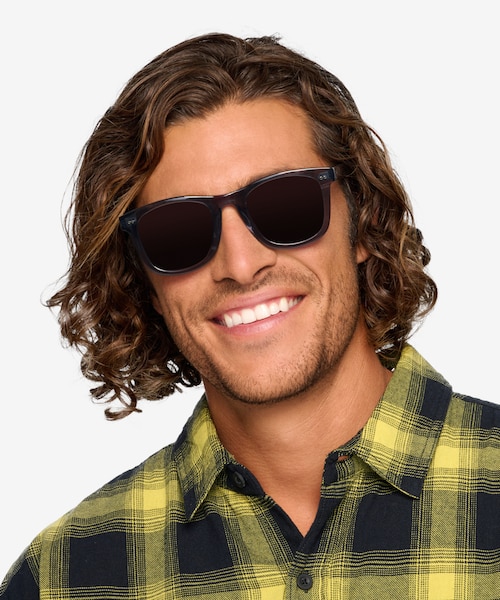 Nevada Clear Gray AcetateSunglass Frames for Men from EyeBuyDirect
