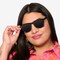 Nevada Blue Striped Acétate Soleil de Lunette de vue pour Femmes d'EyeBuyDirect