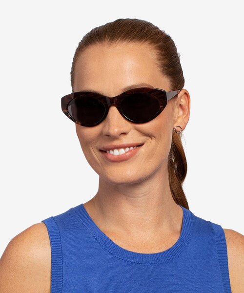 Fabulous Striped Tortoise AcetateSunglass Frames for Women from EyeBuyDirect