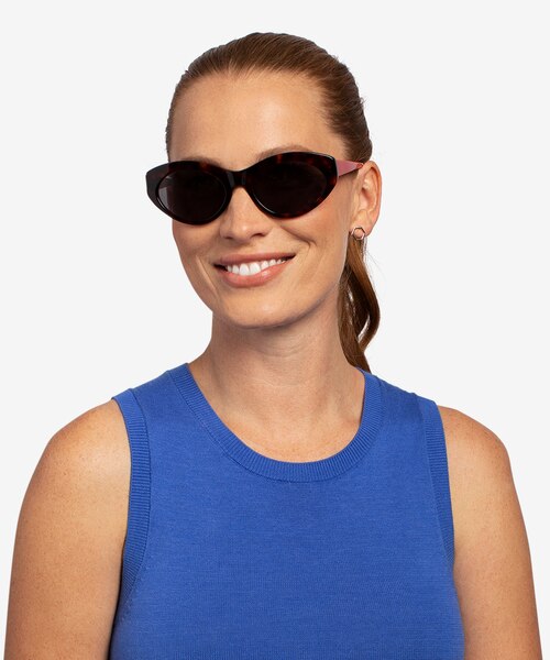 Fabulous Tortoise & Red AcetateSunglass Frames for Women from EyeBuyDirect