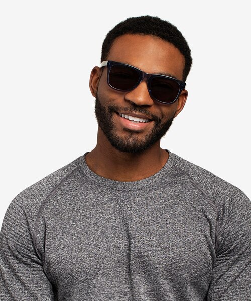 Ristretto Clear Blue AcetateSunglass Frames for Men from EyeBuyDirect