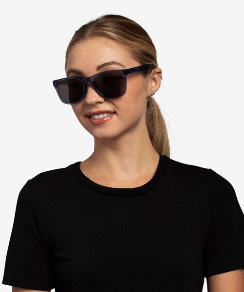 Ristretto Clear Blue AcetateSunglass Frames for Women from EyeBuyDirect
