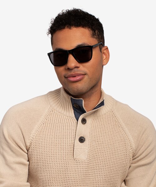 Cortado Black  Blue Tortoise AcetateSunglass Frames for Men from EyeBuyDirect