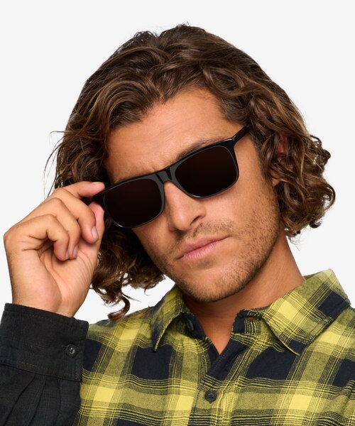 Silvio Black AcetateSunglass Frames for Men from EyeBuyDirect