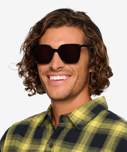 Parasol Black AcetateSunglass Frames for Men from EyeBuyDirect