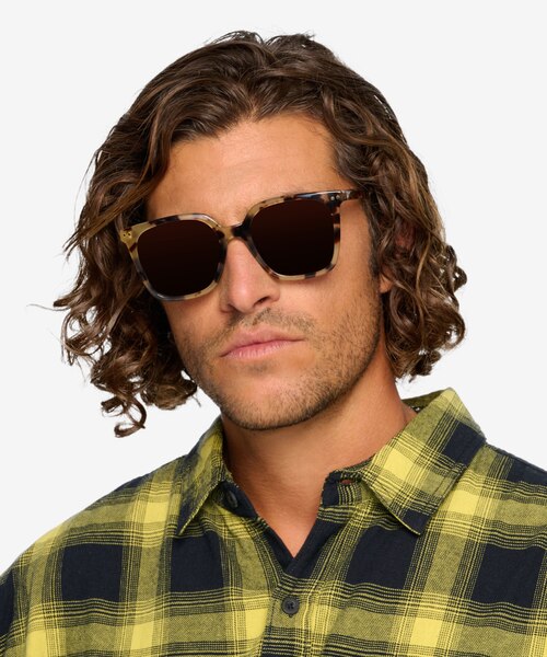 Parasol Light Tortoise AcetateSunglass Frames for Men from EyeBuyDirect
