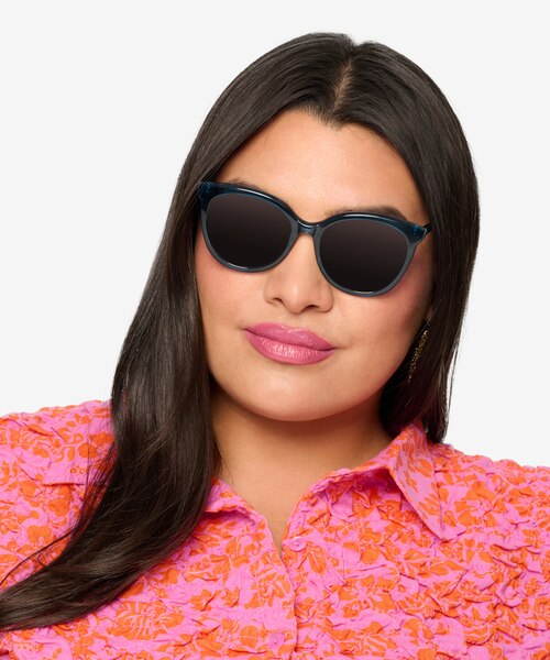Cinematic Clear Teal AcétateSoleil de Lunette de vue pour Femmes d'EyeBuyDirect