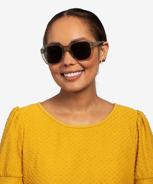 Azalea Clear Green AcetateSunglass Frames for Women from EyeBuyDirect
