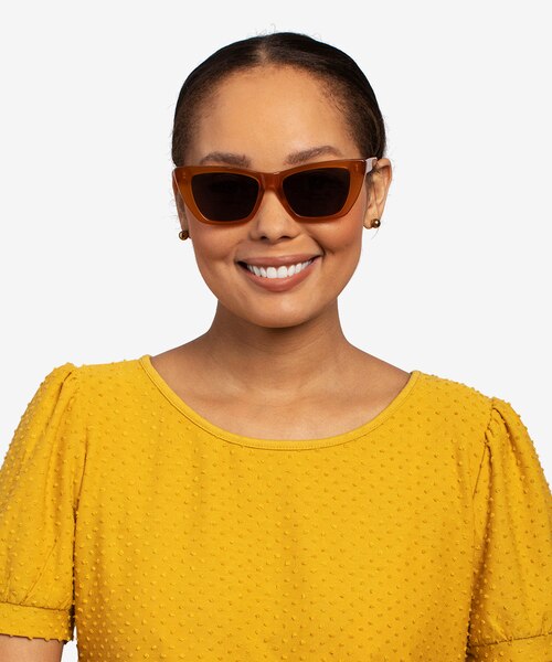 Milla Brown AcetateSunglass Frames for Women from EyeBuyDirect