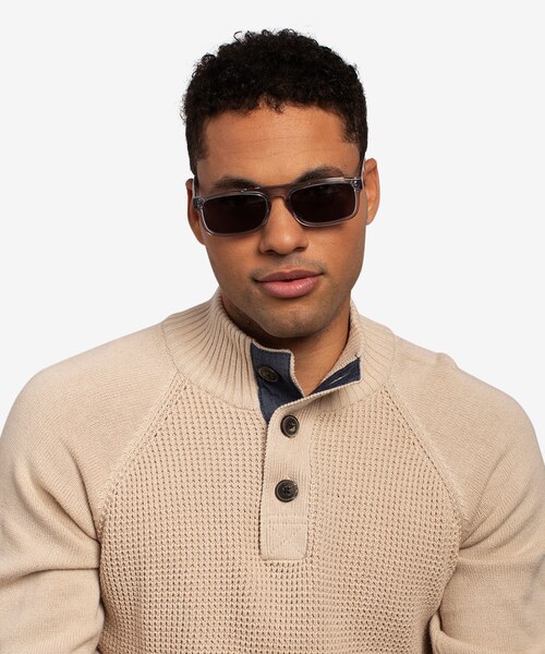 Grayton Clear Gray AcetateSunglass Frames for Men from EyeBuyDirect