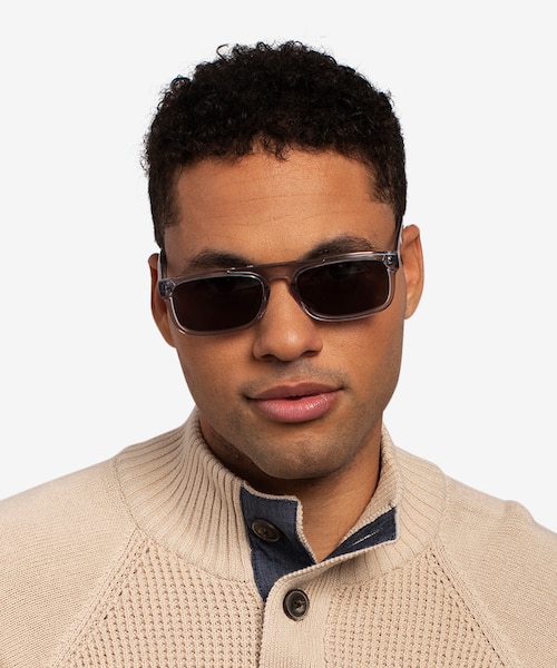 Grayton Clear Gray AcetateSunglass Frames for Men from EyeBuyDirect