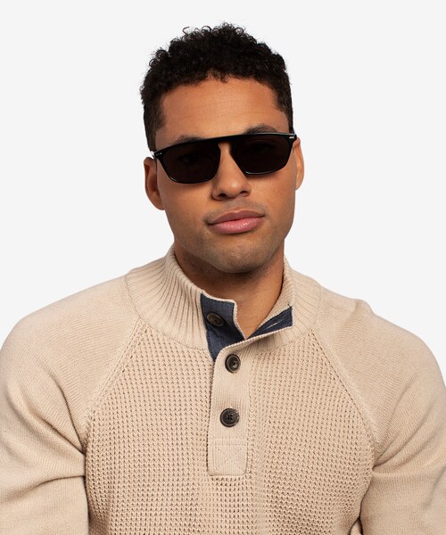 Hernando Black AcetateSunglass Frames for Men from EyeBuyDirect