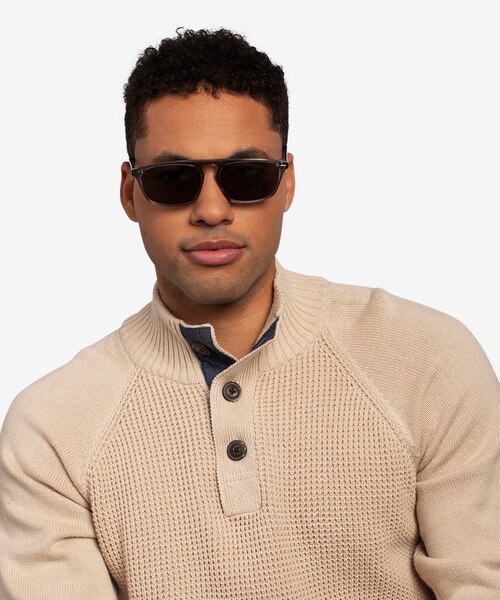 Hernando Clear Gray AcetateSunglass Frames for Men from EyeBuyDirect