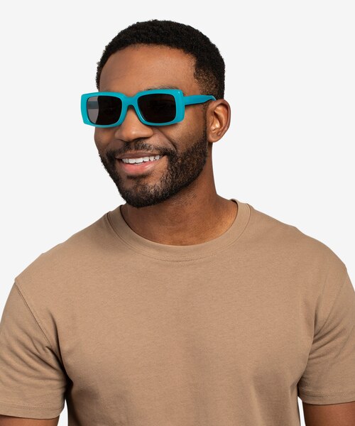 Impression Aqua AcetateSunglass Frames for Men from EyeBuyDirect