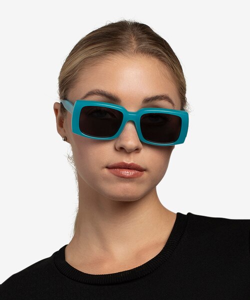Impression Aqua AcetateSunglass Frames for Women from EyeBuyDirect