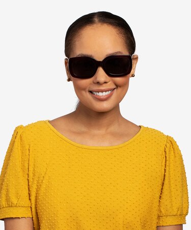 Burgundy Courteney -  Plastic Sunglasses