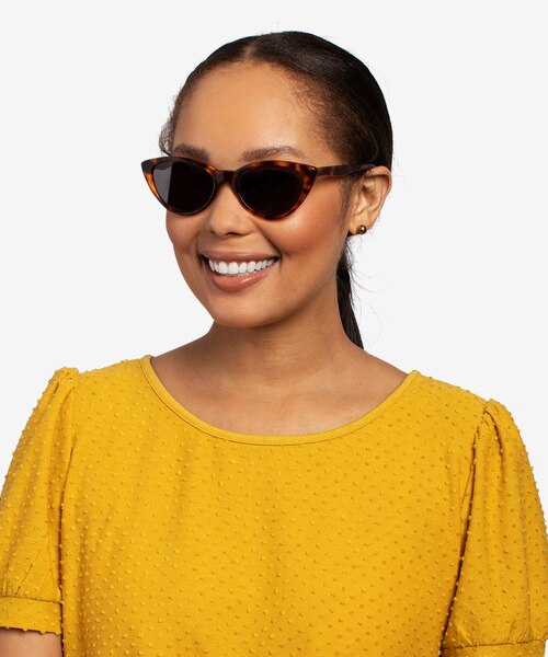 Jolie Brown Tortoise AcetateSunglass Frames for Women from EyeBuyDirect