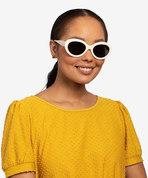 Alexandra Beige AcetateSunglass Frames for Women from EyeBuyDirect