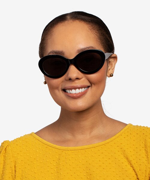Alexandra Black Zebra AcetateSunglass Frames for Women from EyeBuyDirect