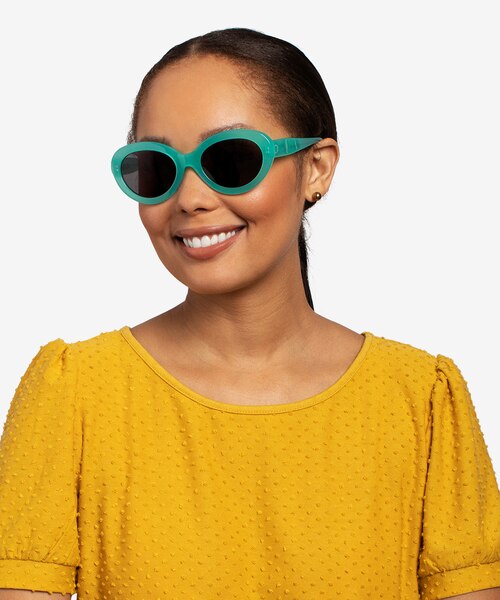 Alexandra Teal AcetateSunglass Frames for Women from EyeBuyDirect