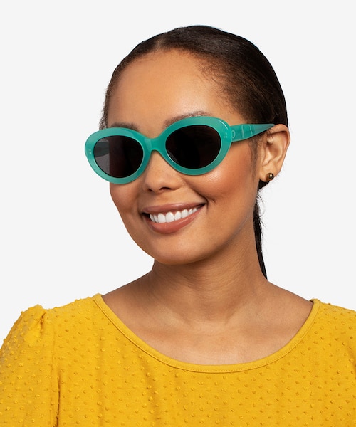 Alexandra Teal AcetateSunglass Frames for Women from EyeBuyDirect