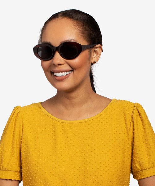 Swan Clear Brown AcetateSunglass Frames for Women from EyeBuyDirect